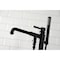 Kingston Brass KS7030DKL Freestanding Tub Faucet with Hand Shower, Matte Black KS7030DKL - alternate 2